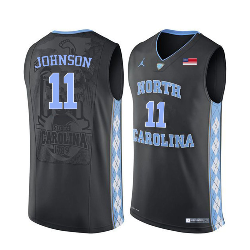 Men North Carolina Tar Heels #11 Brice Johnson College Basketball Jerseys Sale-Black